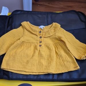 T Tahari Mustard Kids Long Sleeve Blouse